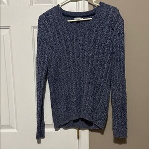 Croft & Barrow Women’s Cable-Knit V-Neck Sweater in Blue {Small}
